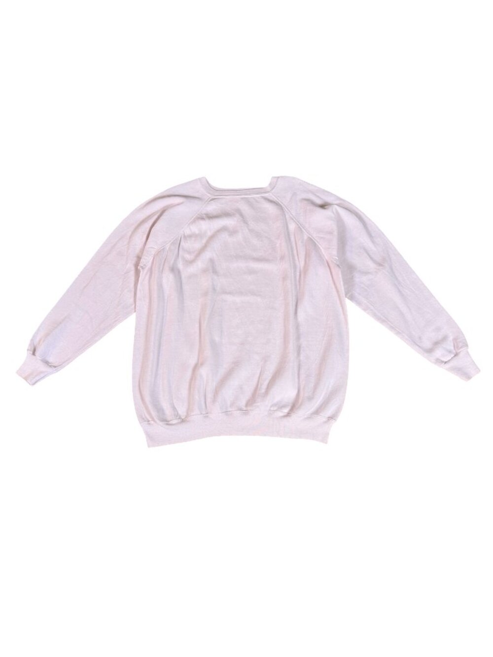 Vintage 1990s Hanes Faded White Crewneck Sweatshirt Made in USA